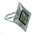 Southwestern Turquoise And Opal Inlay Silver Ring Size 7-1/4 WX73722
